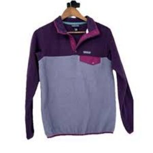 Patagonia synchilla  Purple and Lavender Snap-Neck Fleece Pullover